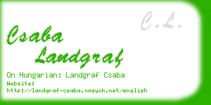 csaba landgraf business card